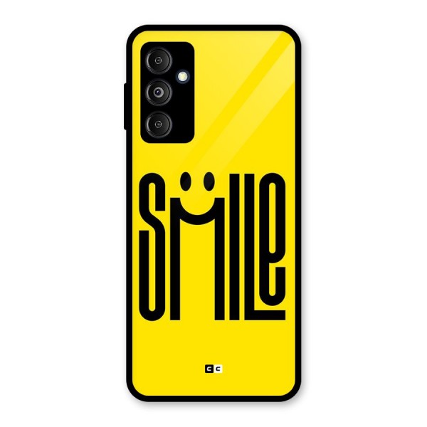 Awesome Smile Glass Back Case for Galaxy M14 5G