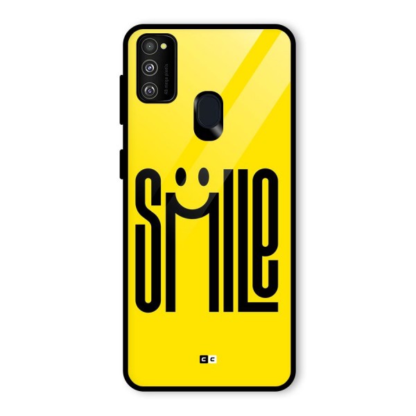 Awesome Smile Glass Back Case for Galaxy M21