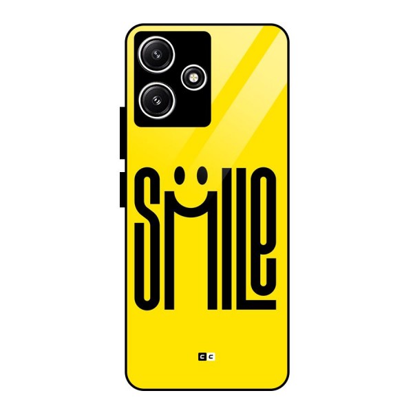 Awesome Smile Glass Back Case for Poco M6 Pro