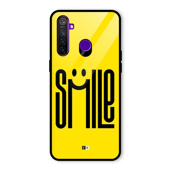 Awesome Smile Glass Back Case for Realme 5 Pro