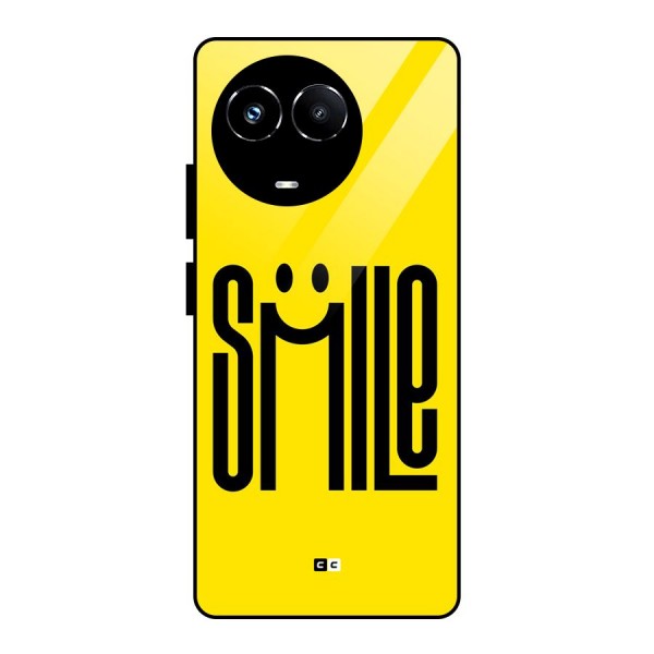 Awesome Smile Glass Back Case for Realme Narzo 60X