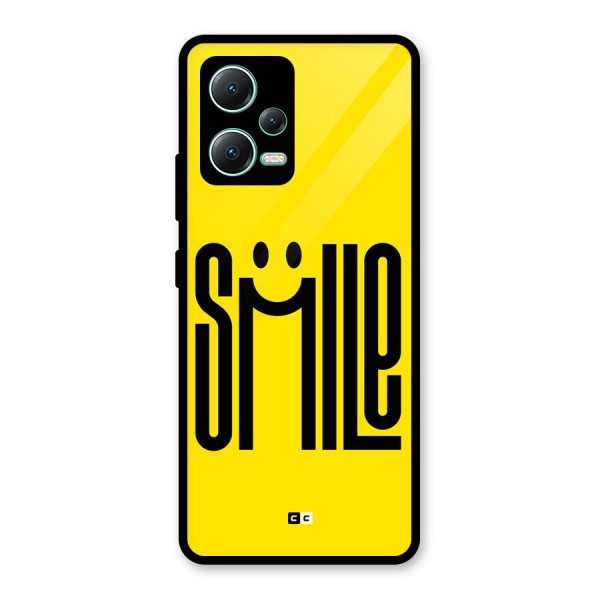 Awesome Smile Glass Back Case for Redmi Note 12 5G