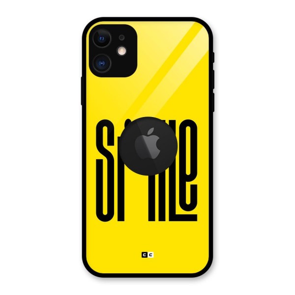 Awesome Smile Glass Back Case for iPhone 11 Logo Cut