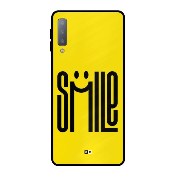 Awesome Smile Metal Back Case for Galaxy A7 (2018)