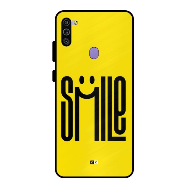 Awesome Smile Metal Back Case for Galaxy M11