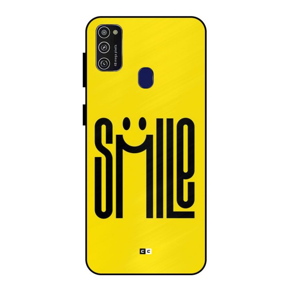 Awesome Smile Metal Back Case for Galaxy M21