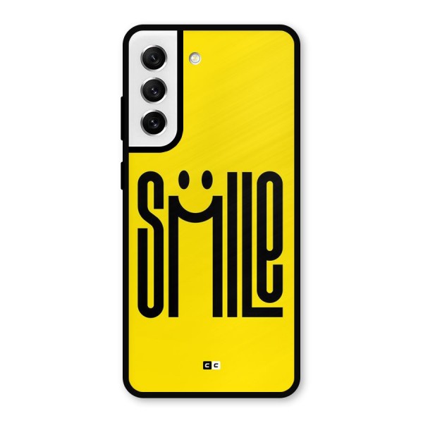 Awesome Smile Metal Back Case for Galaxy S21 FE 5G