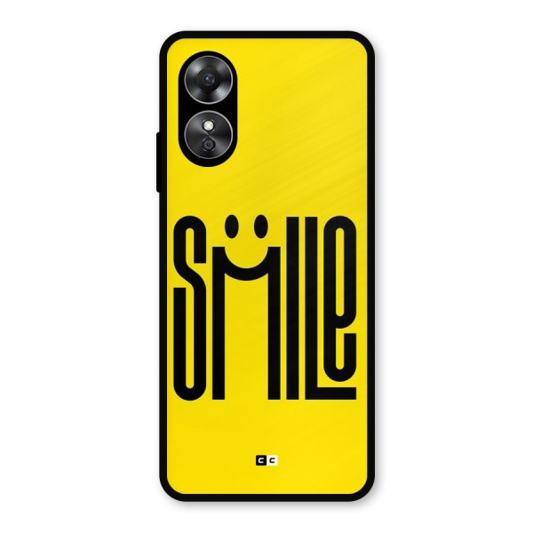 Awesome Smile Metal Back Case for Oppo A17