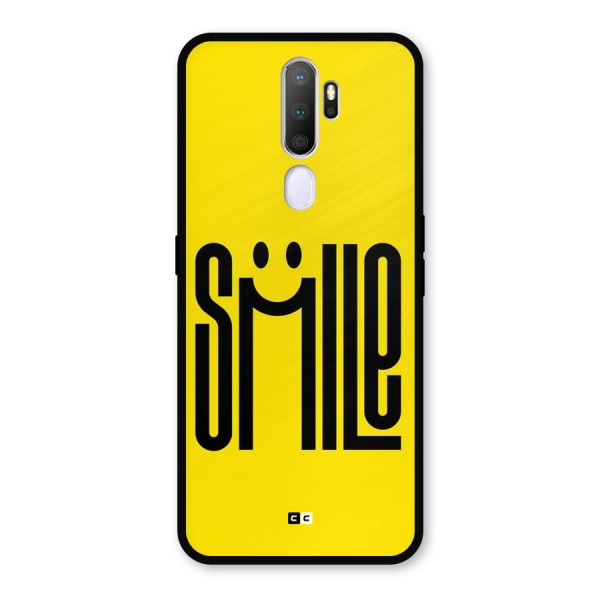 Awesome Smile Metal Back Case for Oppo A9 (2020)