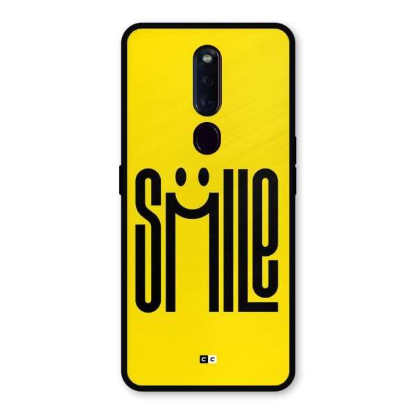 Awesome Smile Metal Back Case for Oppo F11 Pro