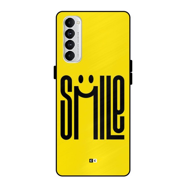 Awesome Smile Metal Back Case for Oppo Reno4 Pro