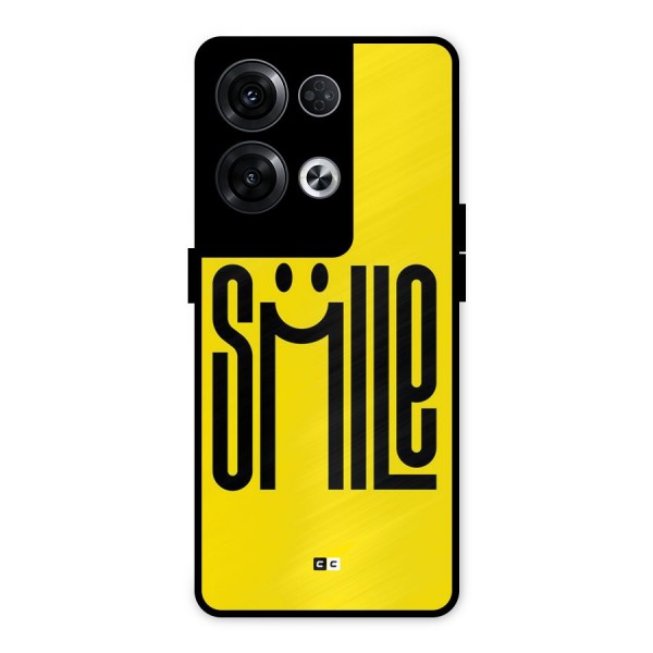 Awesome Smile Metal Back Case for Oppo Reno8 Pro 5G