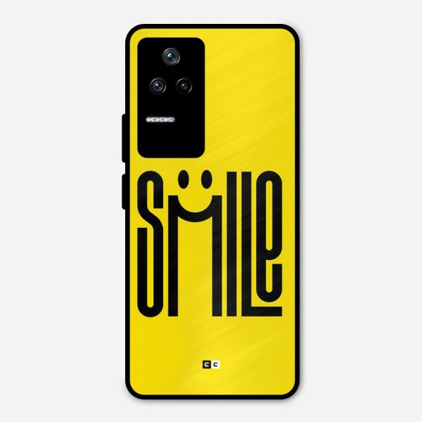 Awesome Smile Metal Back Case for Poco F4 5G