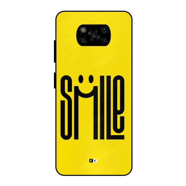 Awesome Smile Metal Back Case for Poco X3