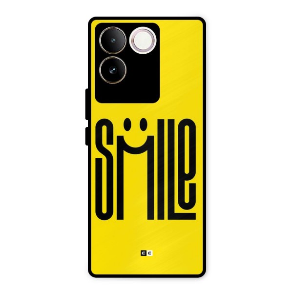 Awesome Smile Metal Back Case for Vivo T2 Pro