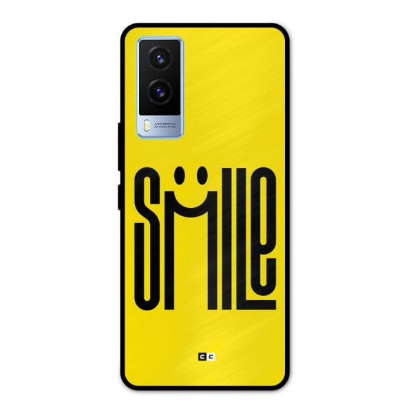 Awesome Smile Metal Back Case for Vivo V21e 5G