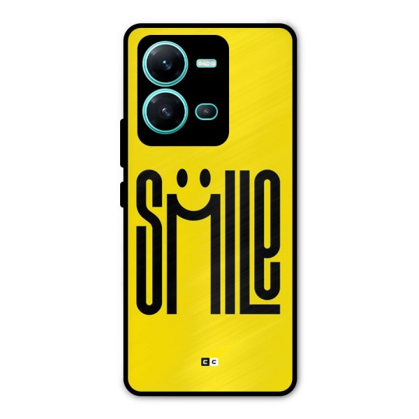 Awesome Smile Metal Back Case for Vivo V25