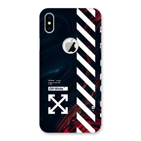 Awesome Stripes Back Case for iPhone XS Logo Cut