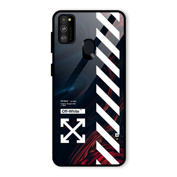 Awesome Stripes Glass Back Case for Galaxy M21