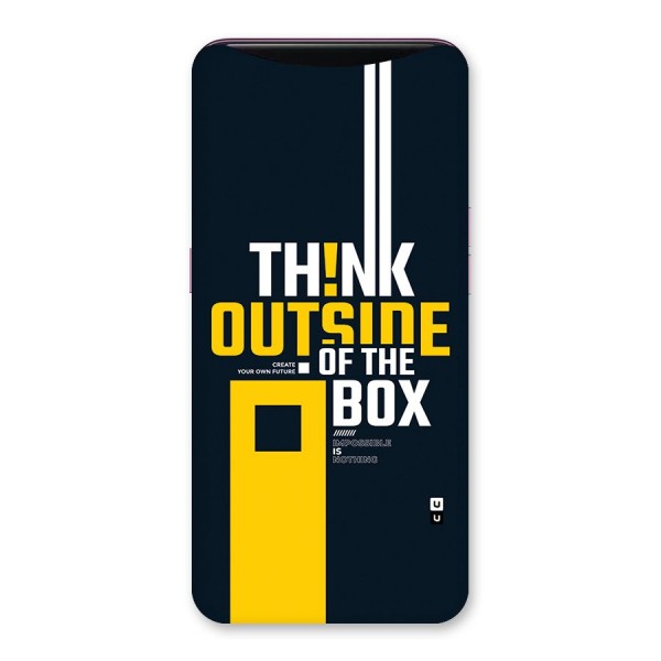 Awesome Think Out Side Back Case for Oppo Find X