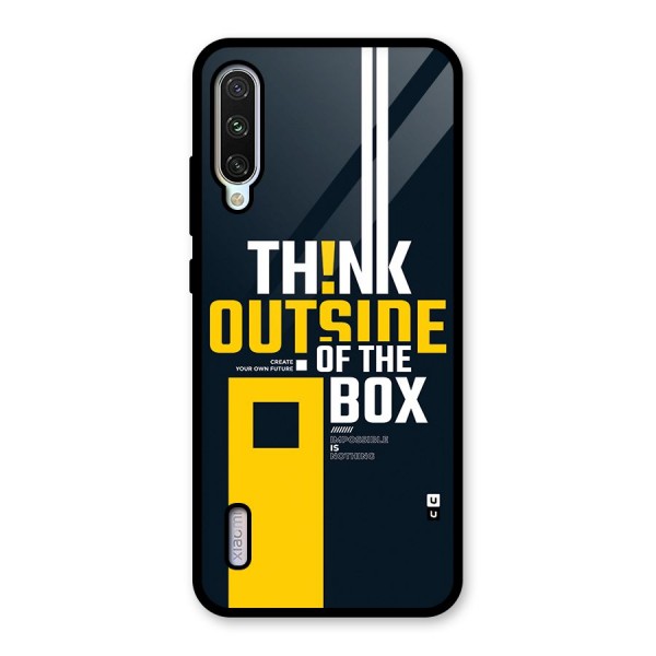 Awesome Think Out Side Glass Back Case for Mi A3