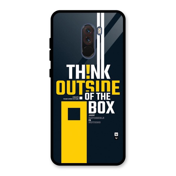 Awesome Think Out Side Glass Back Case for Poco F1