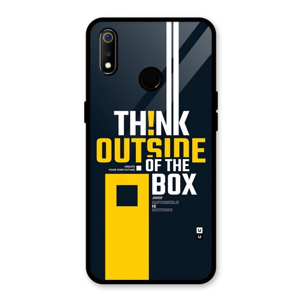 Awesome Think Out Side Glass Back Case for Realme 3