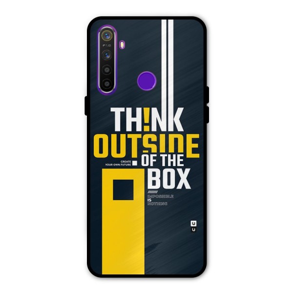 Awesome Think Out Side Glass Back Case for Realme 5s