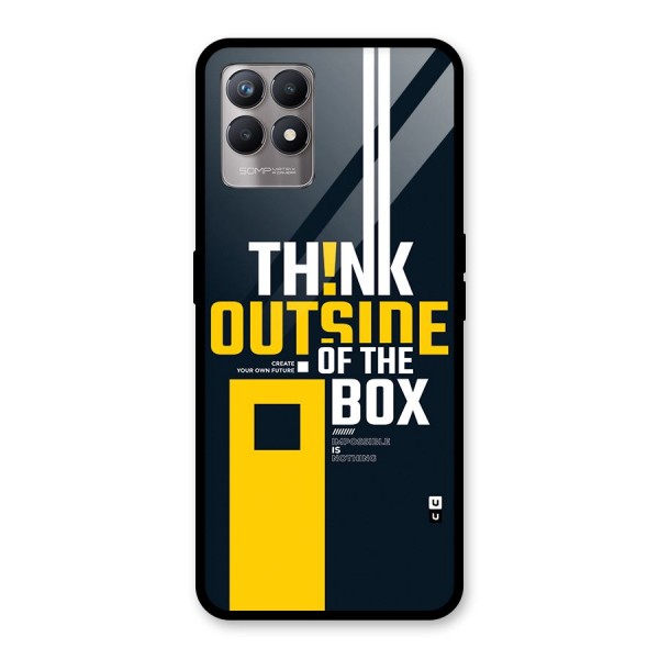 Awesome Think Out Side Glass Back Case for Realme 8i