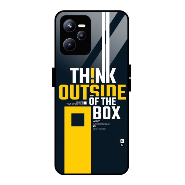 Awesome Think Out Side Glass Back Case for Realme C35