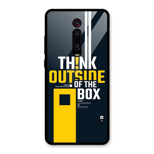 Awesome Think Out Side Glass Back Case for Redmi K20