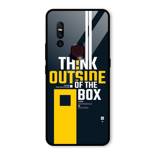 Awesome Think Out Side Glass Back Case for Vivo V15