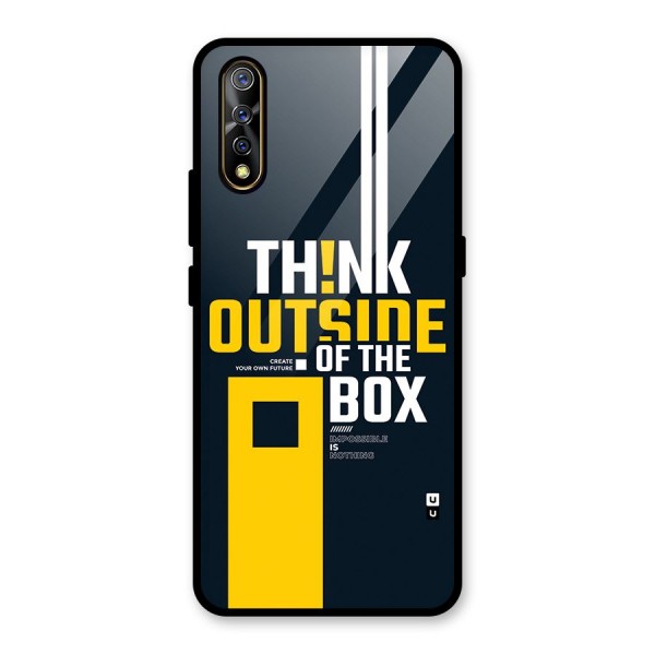 Awesome Think Out Side Glass Back Case for Vivo Z1x