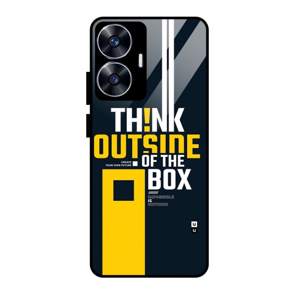 Awesome Think Out Side Glass Back Case for realme C55