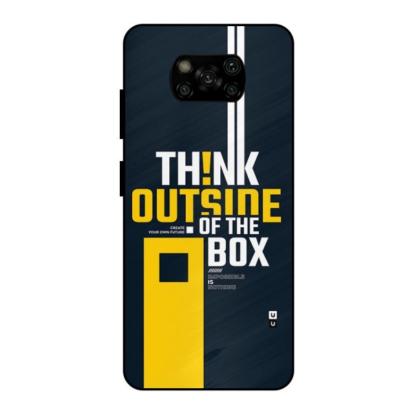 Awesome Think Out Side Metal Back Case for Poco X3