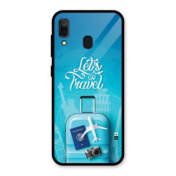 Awesome Travel Bag Glass Back Case for Galaxy A30