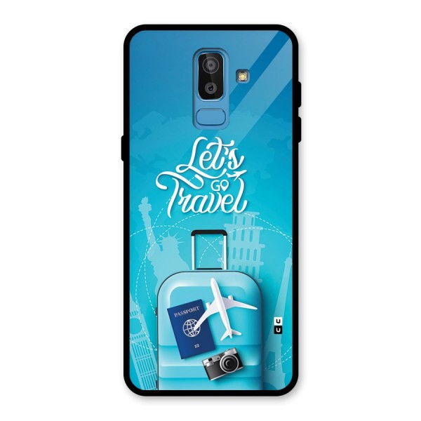 Awesome Travel Bag Glass Back Case for Galaxy J8