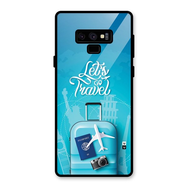 Awesome Travel Bag Glass Back Case for Galaxy Note 9