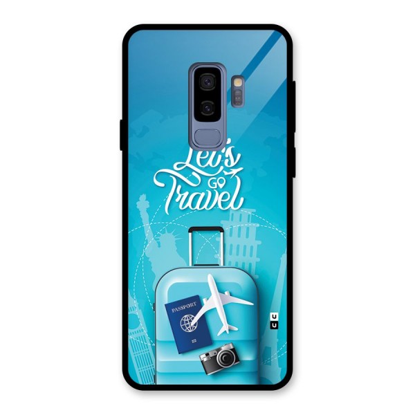 Awesome Travel Bag Glass Back Case for Galaxy S9 Plus