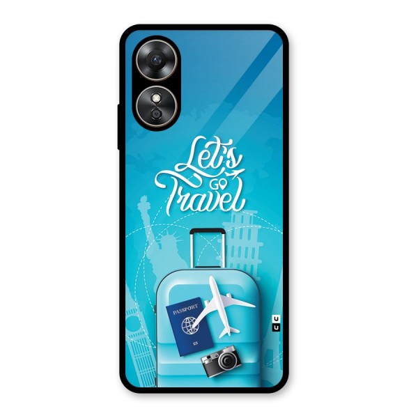 Awesome Travel Bag Glass Back Case for Oppo A17