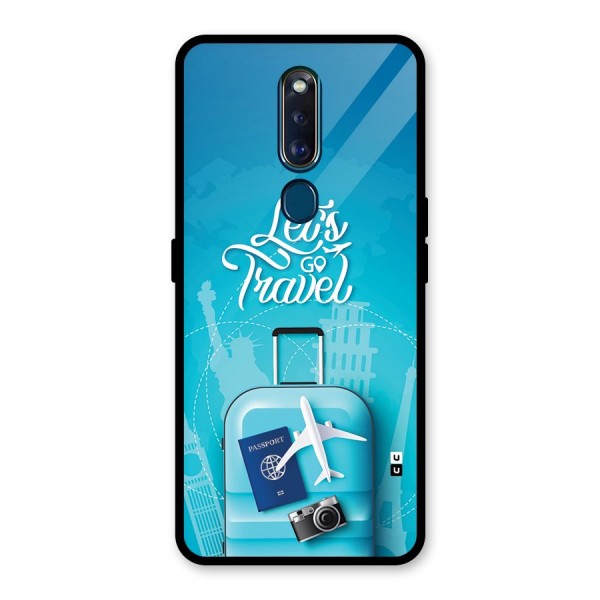 Awesome Travel Bag Glass Back Case for Oppo F11 Pro