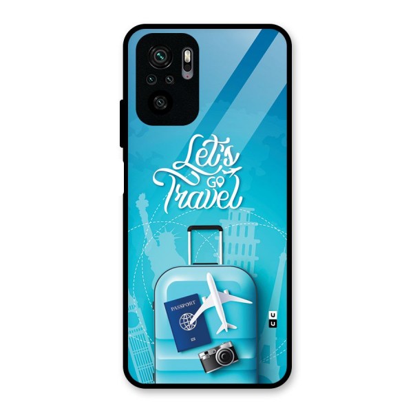 Awesome Travel Bag Glass Back Case for Redmi Note 10