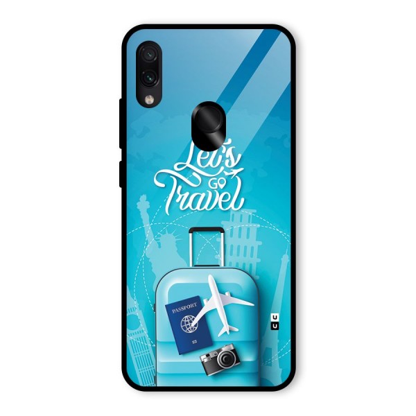 Awesome Travel Bag Glass Back Case for Redmi Note 7