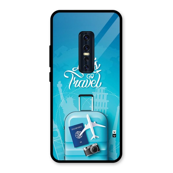 Awesome Travel Bag Glass Back Case for Vivo V17 Pro