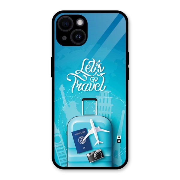 Awesome Travel Bag Glass Back Case for iPhone 14