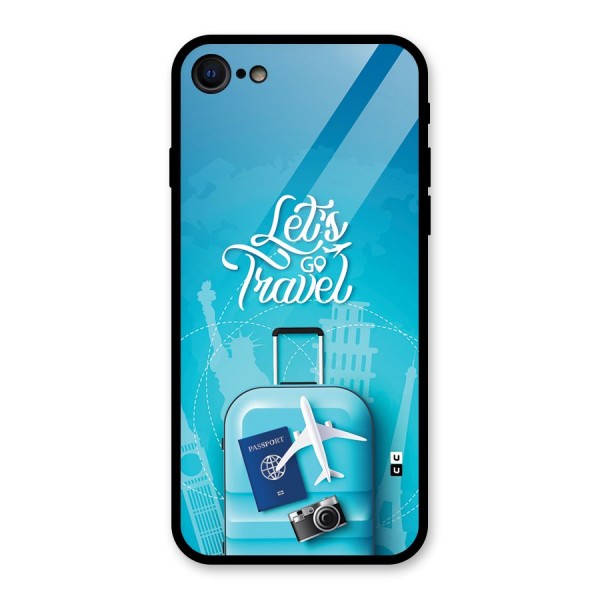 Awesome Travel Bag Glass Back Case for iPhone 8