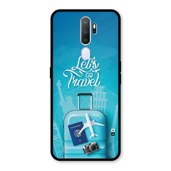 Awesome Travel Bag Metal Back Case for Oppo A9 (2020)