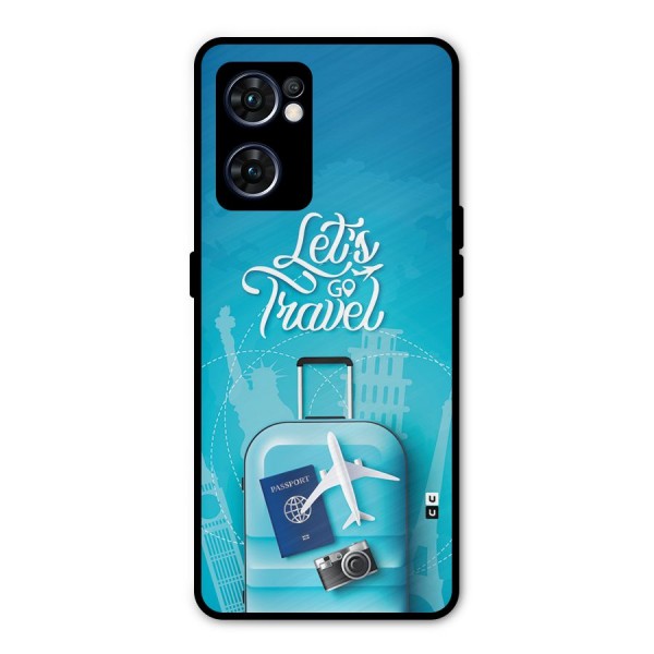 Awesome Travel Bag Metal Back Case for Oppo Reno7 5G