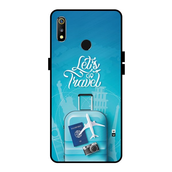 Awesome Travel Bag Metal Back Case for Realme 3