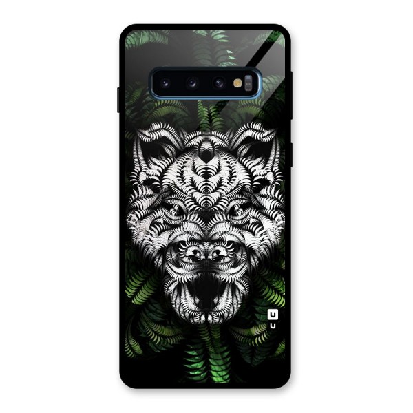 Aztec Art Tiger Glass Back Case for Galaxy S10